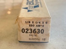 12 new BORIDE #023630 Mold & Die Polishing Stones, 1/8" x 1/4" x 6", 220 AM-2