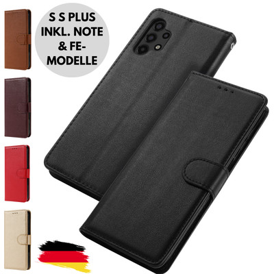 Leder Klapphülle Samsung Galaxy S SE plus Note EF Case Hülle Handyhülle Tasche N