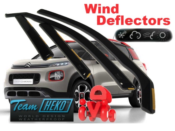 For CITROEN C3 AIRCROSS 2017 Wind deflectors 5.doors 4.pc HEKO 12268