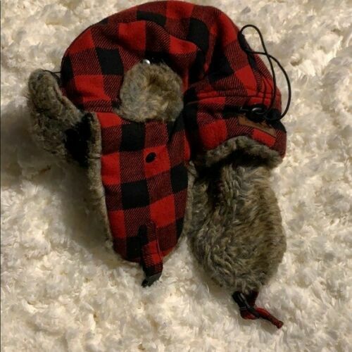 Igloos Brand Beanie Hat CAP FAUX FUR Adult Mens One Size Knit Red M/L NEW - Bild 2 von 2