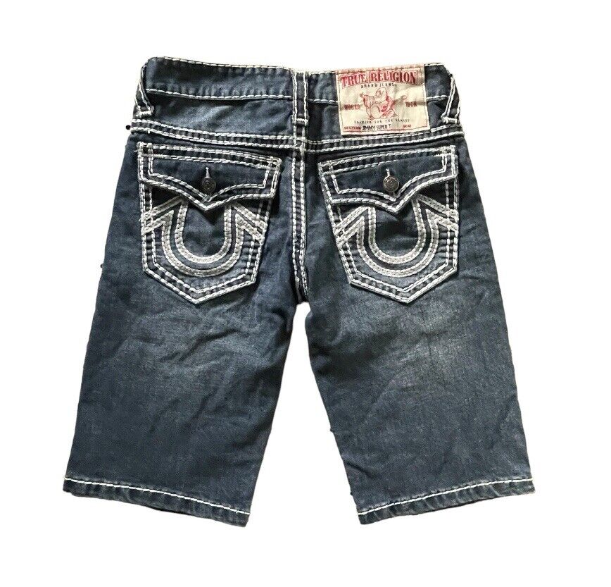 True Religion Jimmy Super T Stitch Denim Jean Shorts USA True Religion Jimmy Super T Stitch Denim Jean Shorts USA
