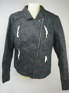 only steady faux leather jacket