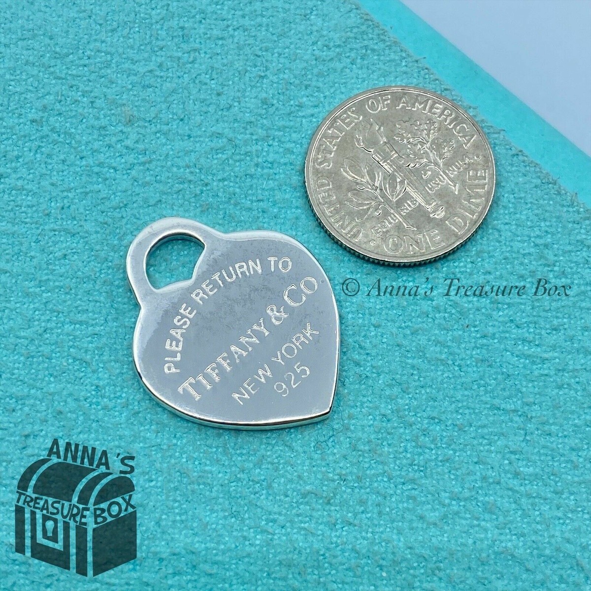 Tiffany & Co. ハートチャーム シルバー925 Tiffany & Co. 925 Silver 25mm RTT Heart Tag Charm Pendant