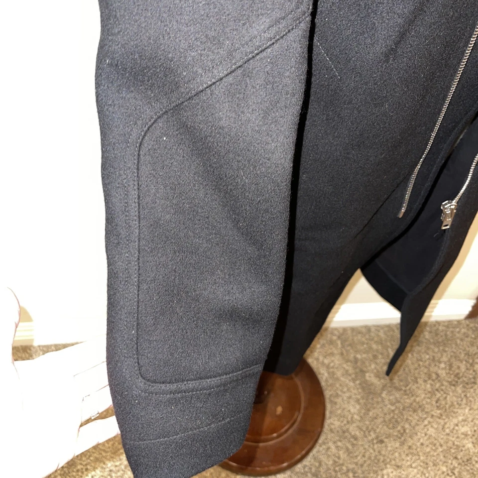 Abrigo de lana Rick Owens con cremallera negra talla US 38 Foto 3 de 4