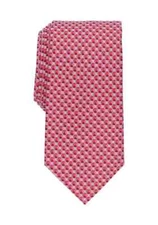PERRY ELLIS PORTFOLIO Red Vidale Geo Geometric Polka Dots Neck Tie NEW