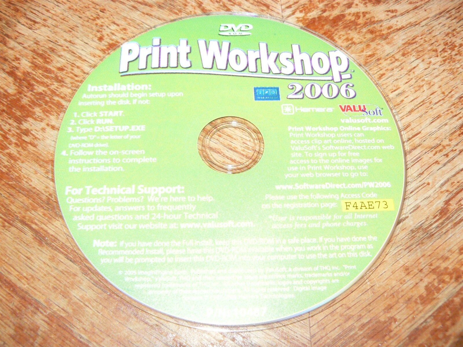 Print Workshop 2006 PC DVD-ROM ValuSoft ImagineEngine 2005 Windows 98/2000/Me/XP