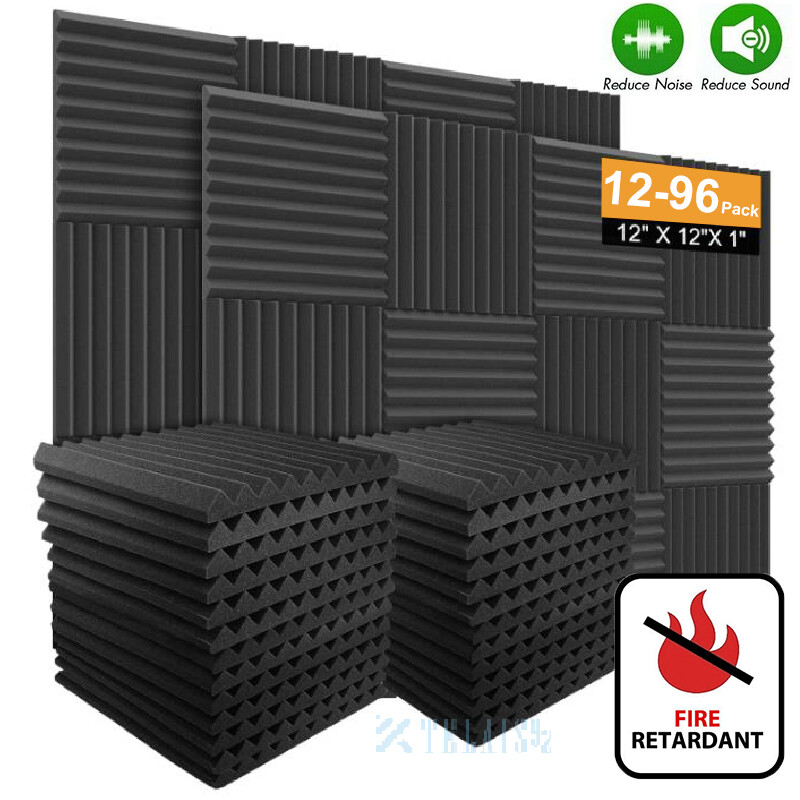 12-96X Paneles Espuma Acustica Aislador Acustico Absorcion de Ruido 12