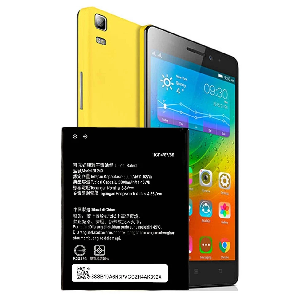 Batería Para Lenovo A7000 A7000-a K3 Note A7000 Turbo K50a40 K50-t5 K50-t3s BL243 Foto 4 de 4