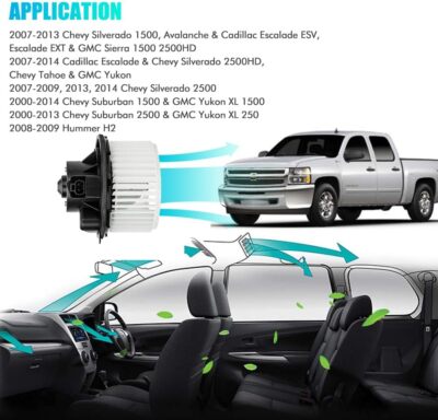 Heater A/C Blower Motor W/ Fan Cage For 1999-2006 Cadillac Chevrolet Tahoe GMC E - Foto 7