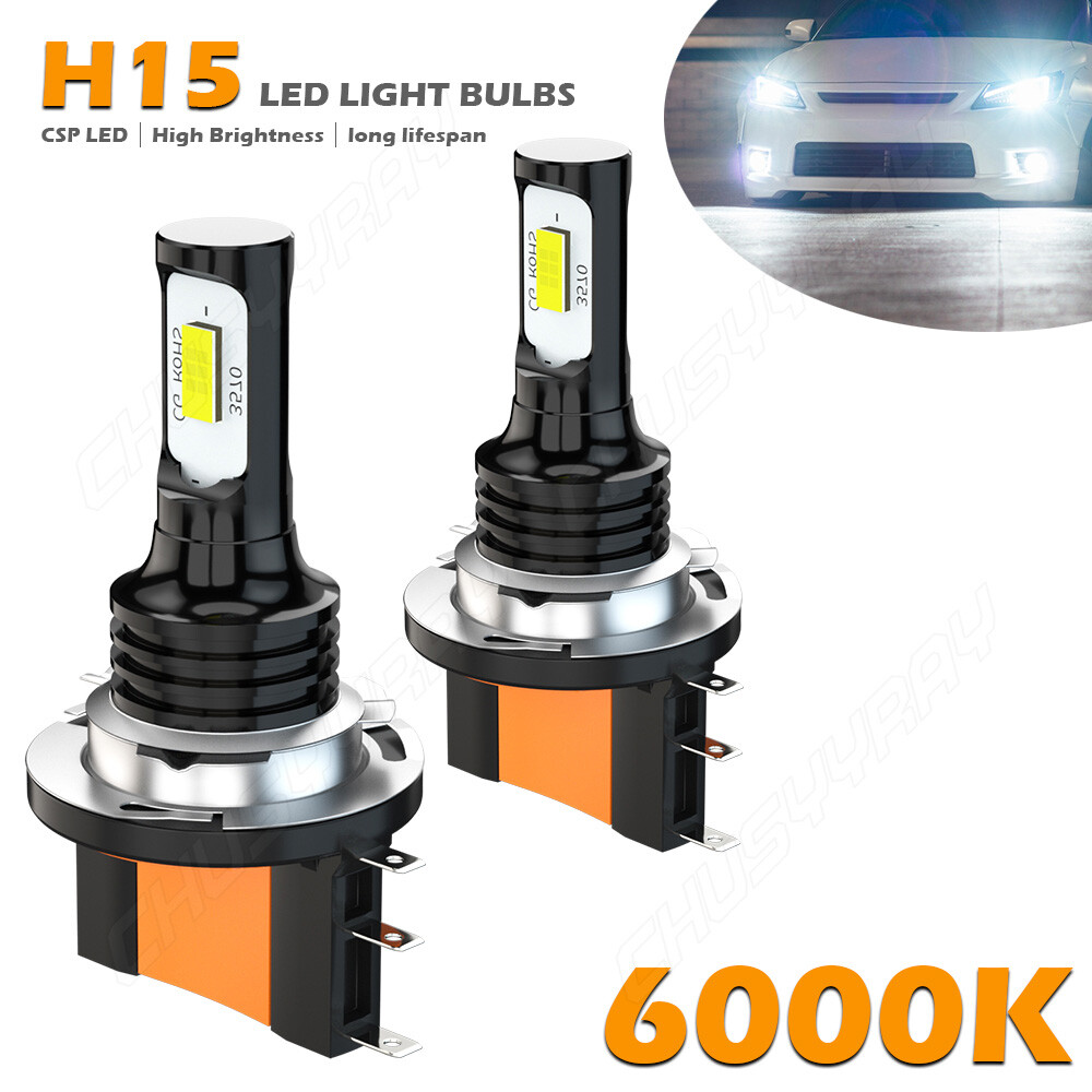 For BMW 228i M235i 2014-2016 Pair H15 LED Headlight Bulbs High Beam ...