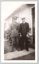 Vintage Photo c1944 US Army and Air Force Men Posing Together