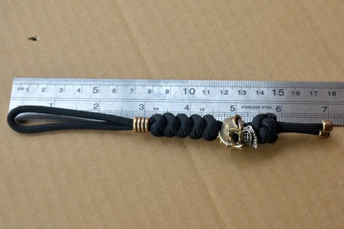 1 pcs Paracord Lanyard für Messer mit Skull Bead Schlüsselanhänger - Bild 2 von 4