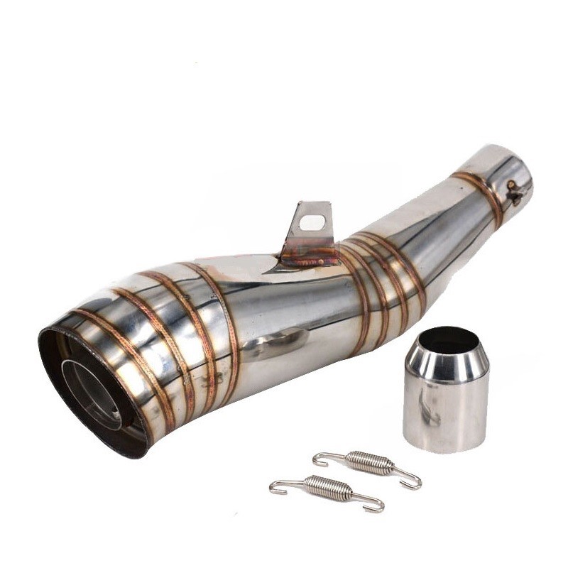 Silencieux echappement V2 anti-corrosion en inox universel 35-50mm
