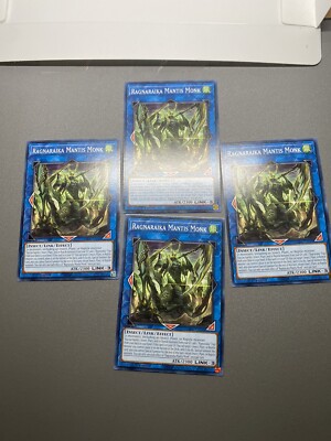 Yu-Gi-Oh! 4X Ragnaraika Mantis Monk Common 1st Edition LEDE-EN048 NM/M
