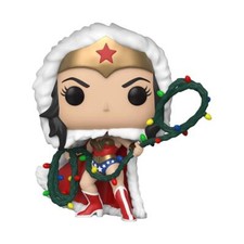 Funko Pop! Figura DC Heroes: DC Holiday - Wonder Woman con lazo de luz de cuerda
