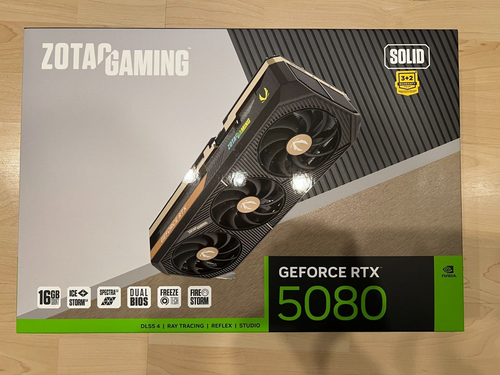 Carte Graphique Carte Graphique ZOTAC GAMING GeForce RTX 5080 SOLID Core Oc 16 Go Gddr7 Reflex 2 Rtx Ai Dlss4