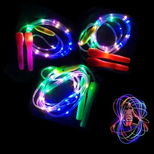 Led Light Up Jump Rope for Kids Children Working Out Exercise Weight Loss 4 Pack