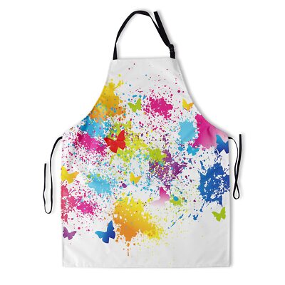 Sweetshow Artist Apron with 2 Pockets and Adjustable Neck Waterproof Colorful...