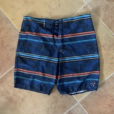 Salt Life Mens Board Shorts Size 34 Blue SLX-QD Swim Trunks Vapor Stretch