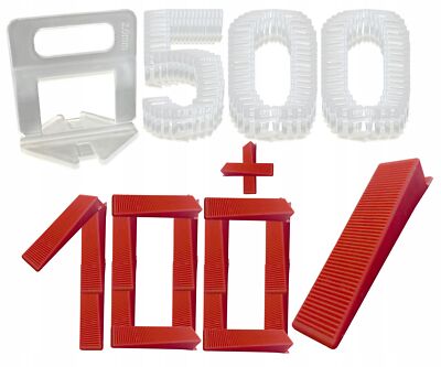 NEU Fliesennivelliersystem Set 2mm 500 Clips 100 Keile Fliesenverlegeset