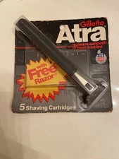 Gillette Atra Twin Blade Razor NOS with 5 Cartidges