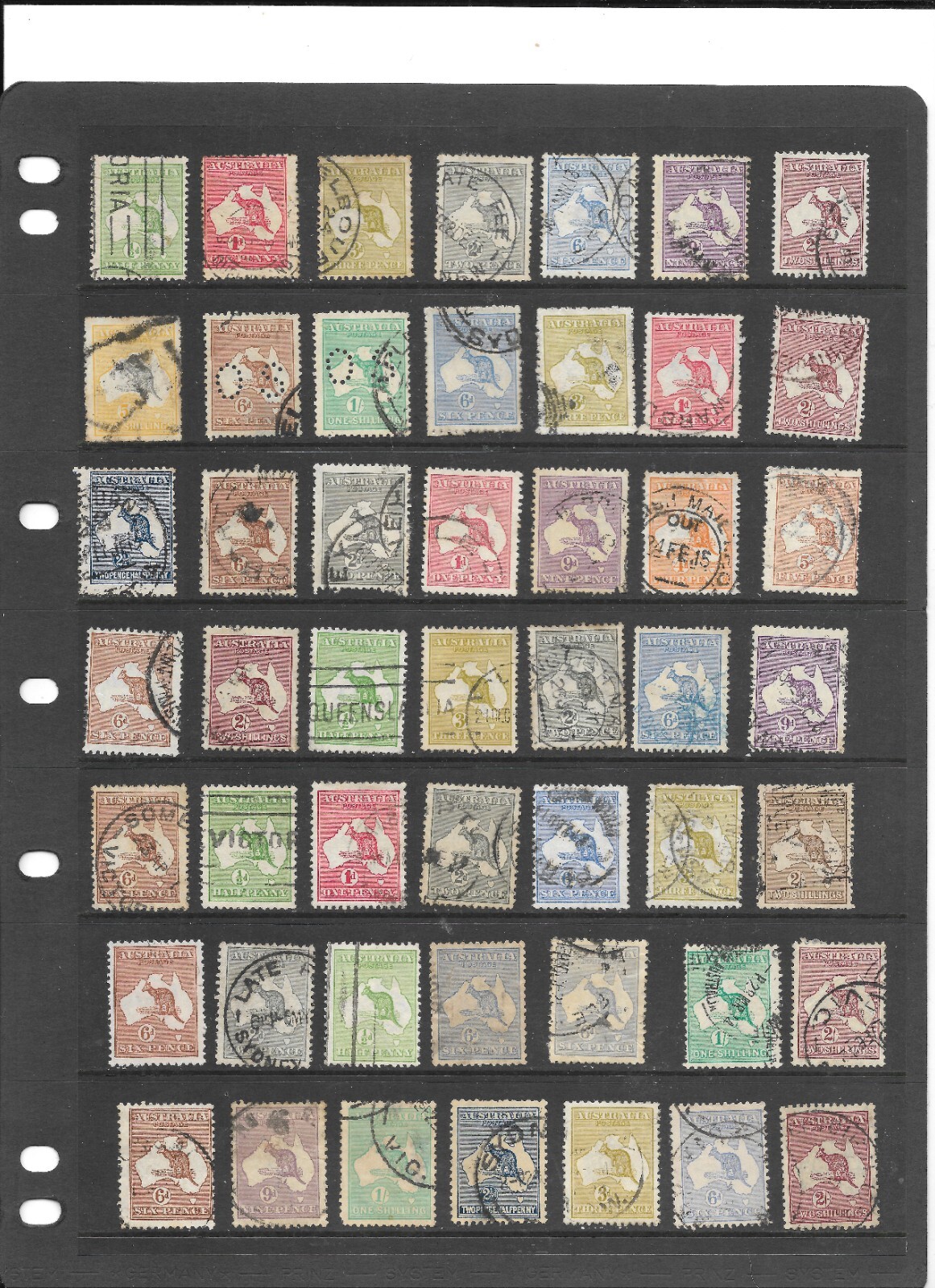 Australia KGV Kangaroo used stamp collection values to 5s eBay