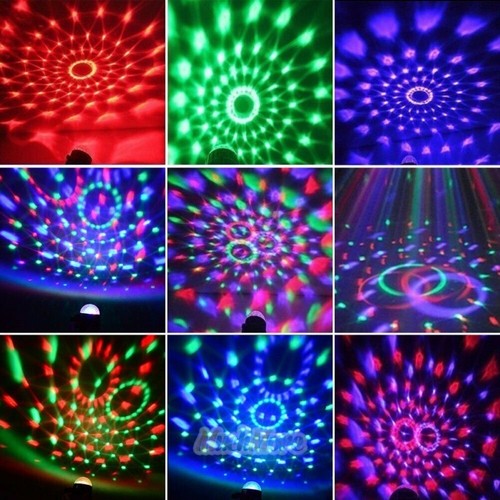 LOT Stage Effect Light Club DJ Disco Party RGB Crystal Magic Ball LED Projector - Picture 7 of 28