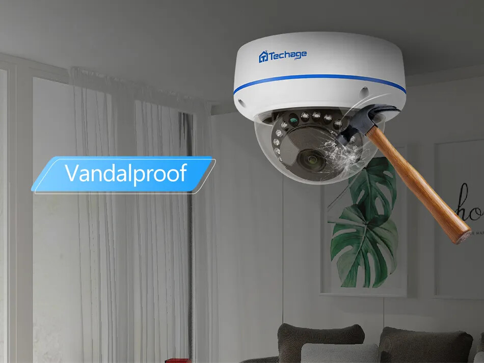 Indoor Vandalproof Camera For Surveillance Kit Two-way Conversation Night Vision