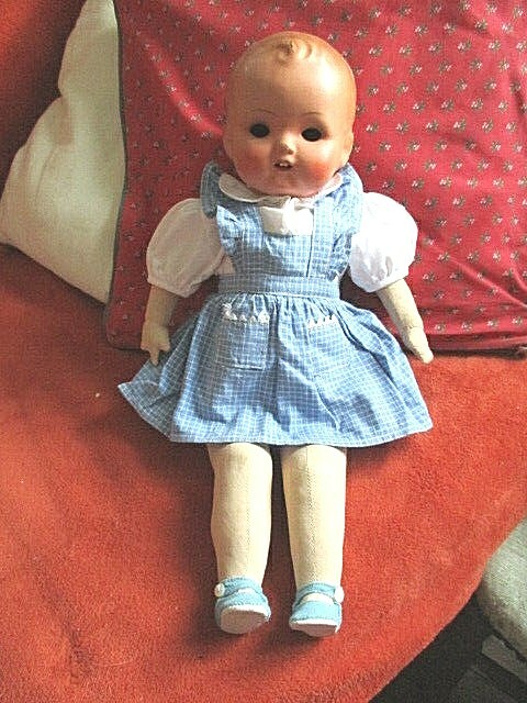 Ancien Poupon Venus ? 45 Cm Tenue Et Chaussures D'origine Années 50