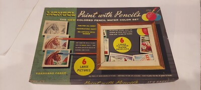 Vintage Eberhard Faber Mongol Paint with Pencils 1954 Lightly Used 12 Pencils