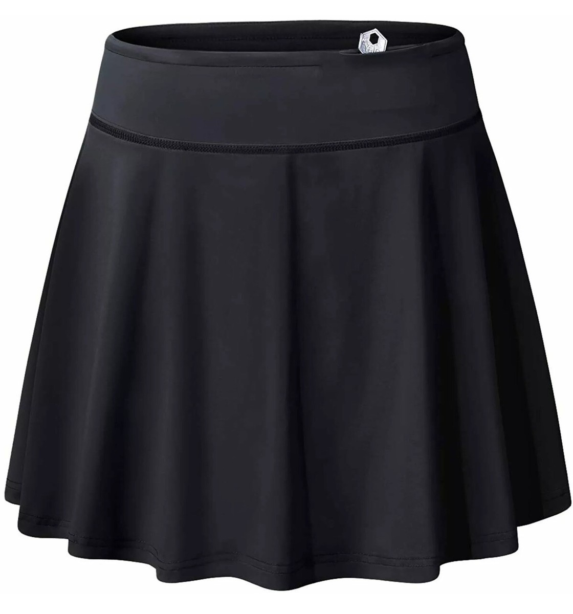 NWT BlevonH Women's Black Tennis Active Skort with Pocket for