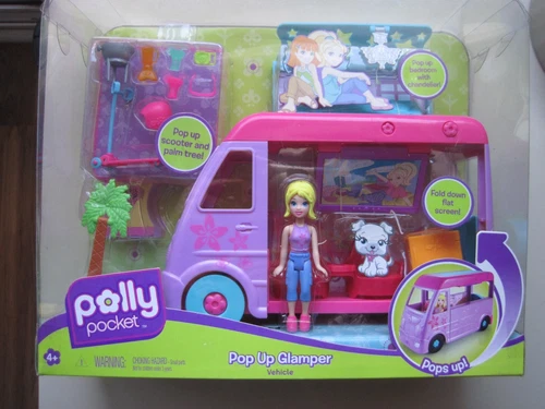 Polly Pocket Pop Up Glamper Vehicle Playset..New In Box!!!