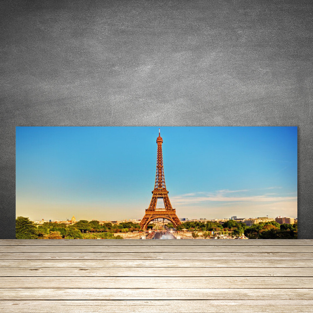 Crédence en verre design 125x50 cm de qualité premium motif Paris