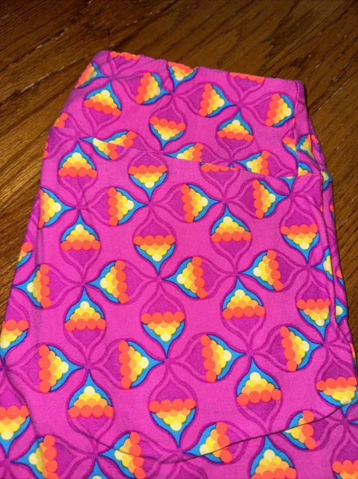 Lularoe TC Tall Curvy Fuchsia Bubblegum Pink Bright Neon Jeggings Leggings💗224 - Image 2 of 3