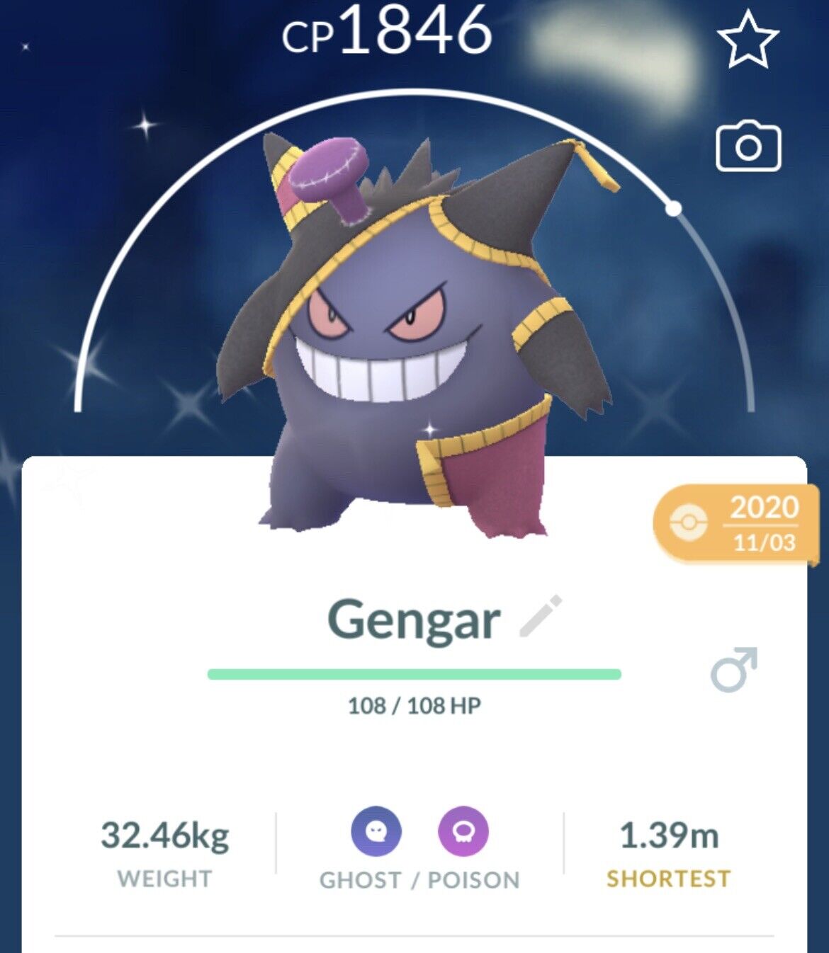 Finally got the shiny gengar 👻✨✨ #pokemongo #shinypokemon