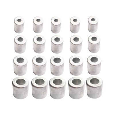 20pcs A/C Fittings Beadlock Crimp Ferrules For Reduced Barrier Hose 3,4,5 & 7 B9