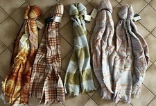 Lot of 5 Women's Plaid Blanket Pastel Scarfs - Universal Thread Target (1B)
