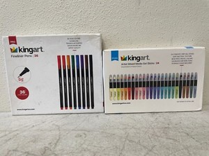 Lot 2 KingArt -60 Studio Mixed Media Gel Stick Set of 60, Vibrant Unique Colors