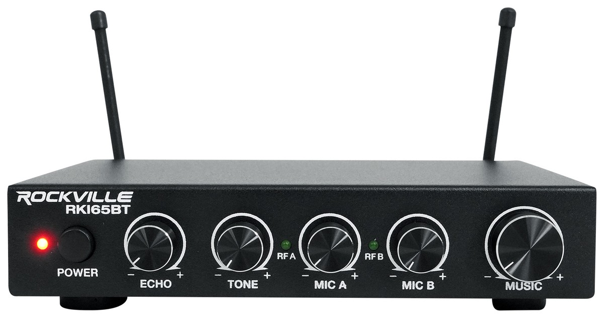 Rockville Radio Rockville RWM1202VH VHF Wireless Microphone System – Dual Handheld Mics With Metal Receiver Rockville Microphone - Foto 7