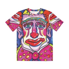 All Over Print Clown Shirt Creepy Scary Halloween IT Abstract Art Tee Insane