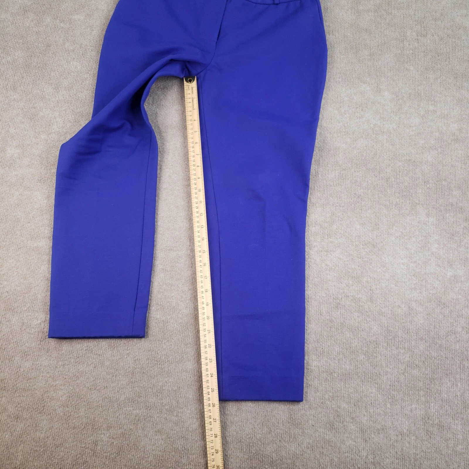 Kate Spade Vestito Pantalone Donna Taglia 8 Blu Live Colorato Gamba Dritta Elasticizzato