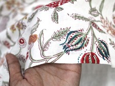 Indian Screen Printed 100 Cotton 7 Yard Fabric NO TARRIF CHARGES 100 ZK 342