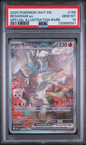 Pokemon Reshiram ex White Flare Special Illustration Rare #166 PSA 10 Gem Mint