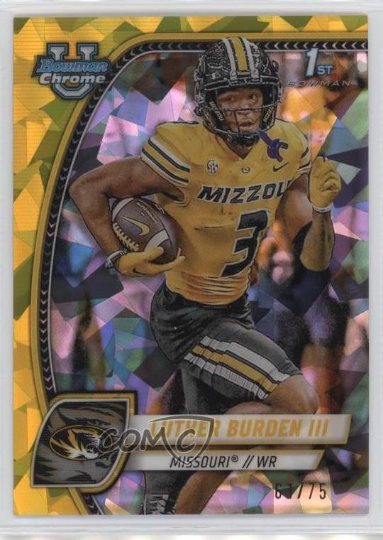 2024 Bowman U Chrome Sapphire Edition Yellow /75 Luther Burden III #123