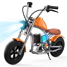 Kids Electric Motorcycle with Ambient Lighting,Built-in Music 10 MPH 12inch tire