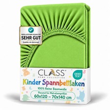 Spannbettlaken Baby Kinder 60x120 70x140 cm Jersey 100% Baumwolle 16 Farben