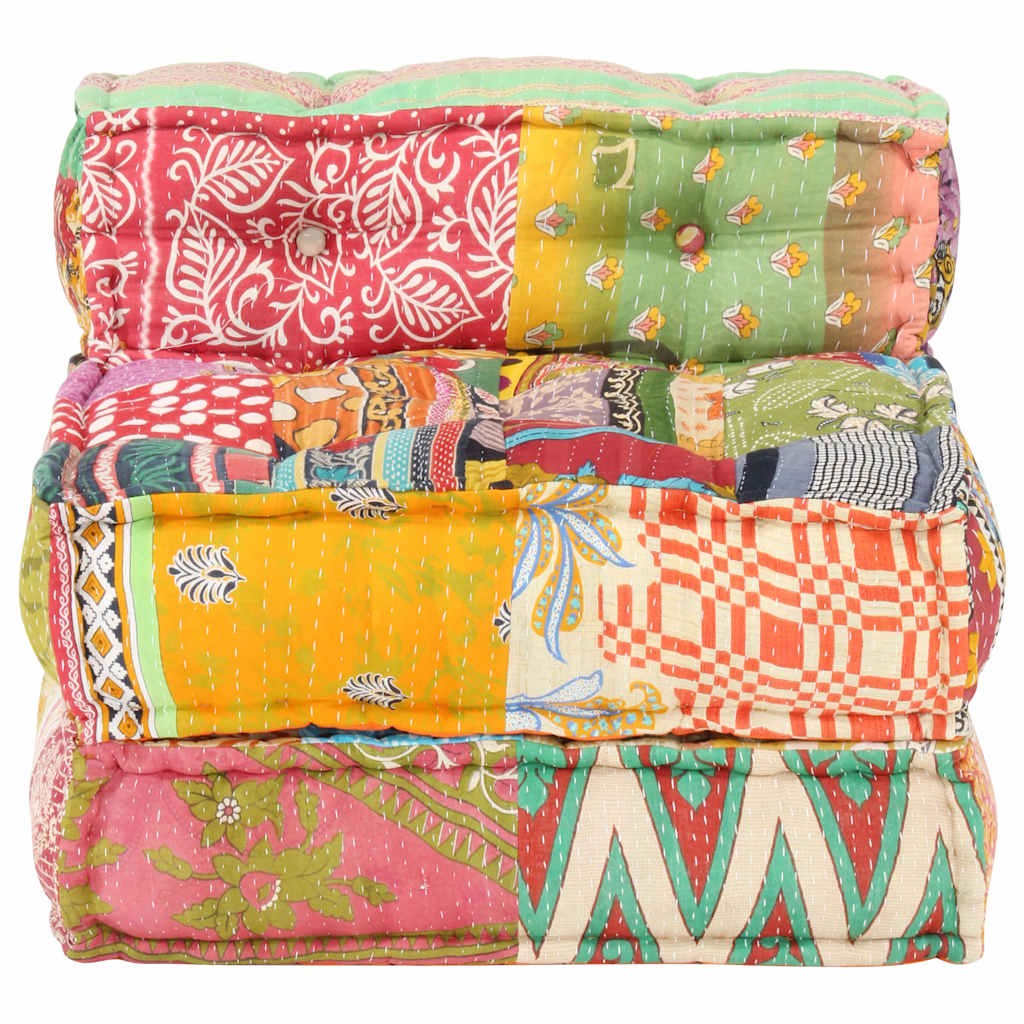 Pouf Modulare in Tessuto Patchwork 2405435