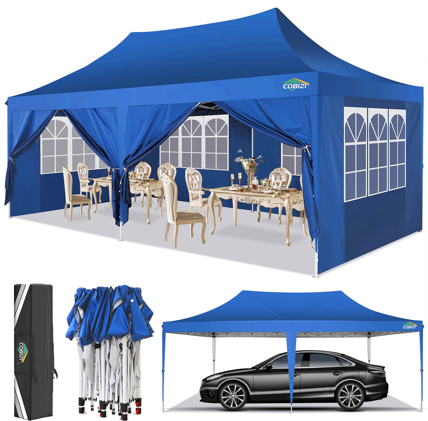Outdoor Large Party Tent Waterproof Gazebo Frame Upgraded