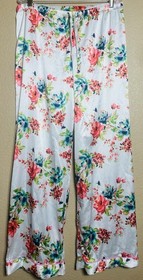 VICTORIA&rsquo;S SECRET Womens L Large Floral Pajama Pants Button Up Top Set