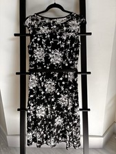 Candalite Women's Dark Blue Sleeveless Dress Floral Size M